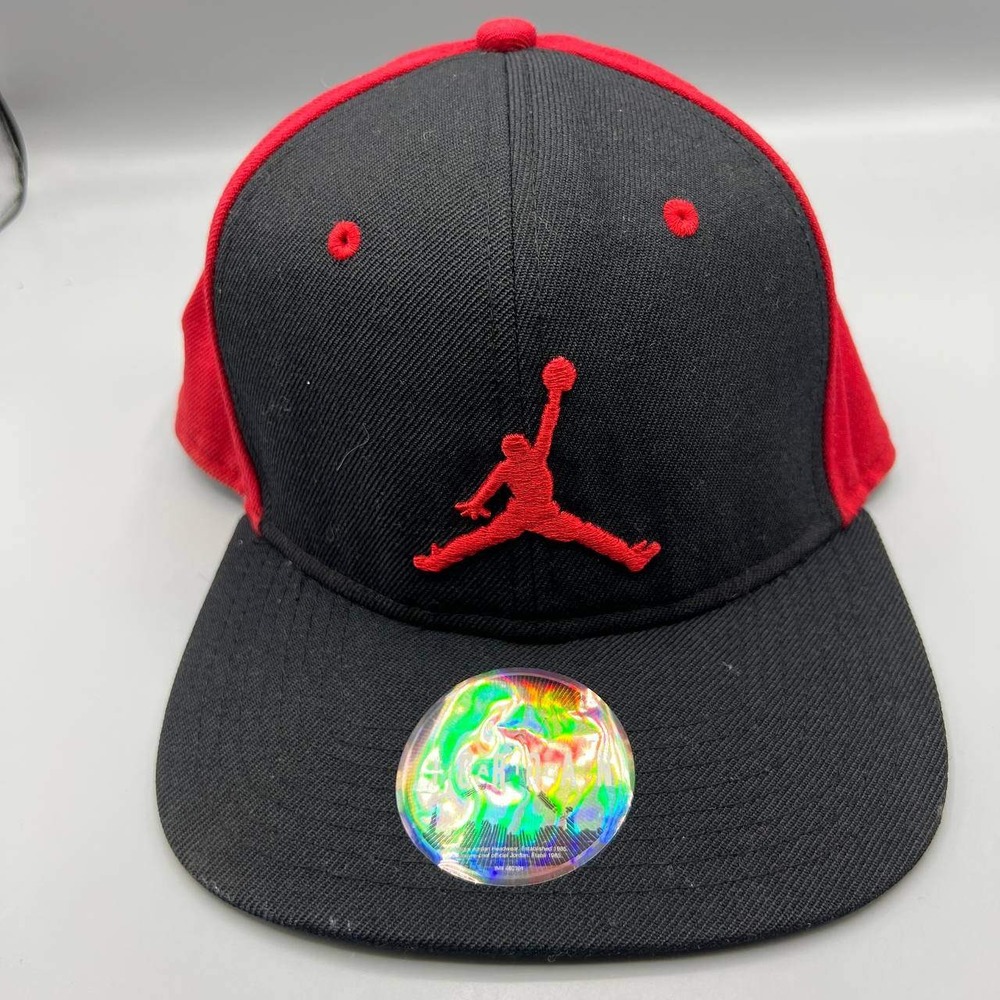 Air Jordan Hat Men‎ Black Red Embroidered Logo Jumpman Snap Back Cap